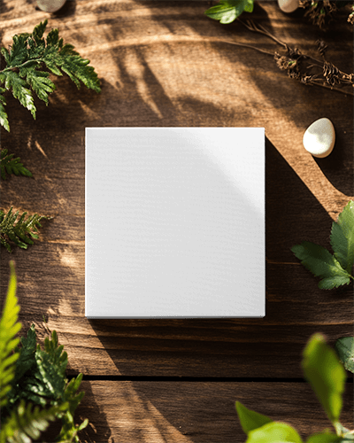 Minimalist Pine Box Mockup Background Light Wood Tone Clean And Modern Design 069