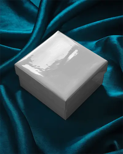 Luxury Glossy Square Gift Box Mockup For Custom Branding And Packaging Design Presentation