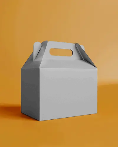 Portable Carrying Box Mockup With Handle For Easy Transport Packaging Design Idea
