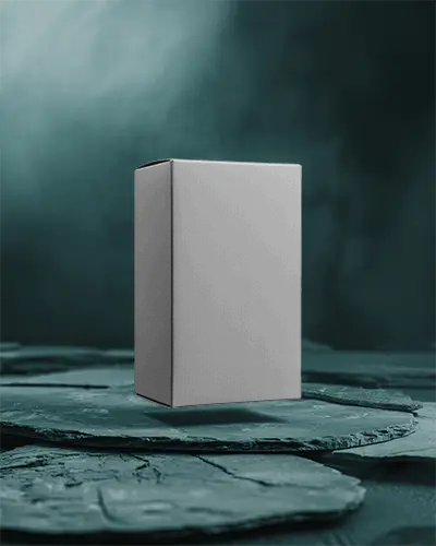 Premium Box Packaging Mockup For Branding And Product Presentation On Textured Platform