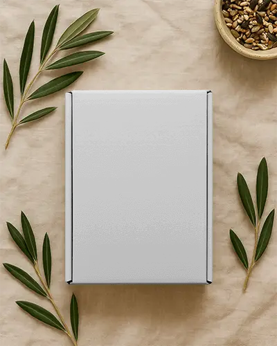 Premium Flat Box Mockup With Minimalistic Design For Elegant Packaging Presentations