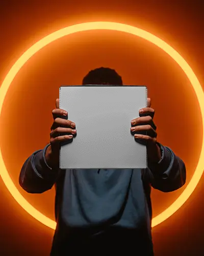 Luminous Halo Ring Box Mockup With Dramatic Backlit Glow And Bold Centered Product Presentation