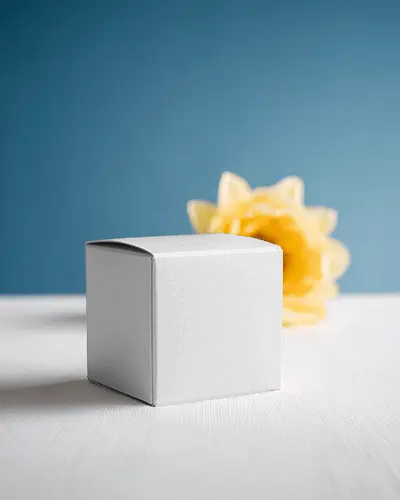 Sturdy Compact Gift Box Mockup For Personalized Label Designs And Promotional Packaging