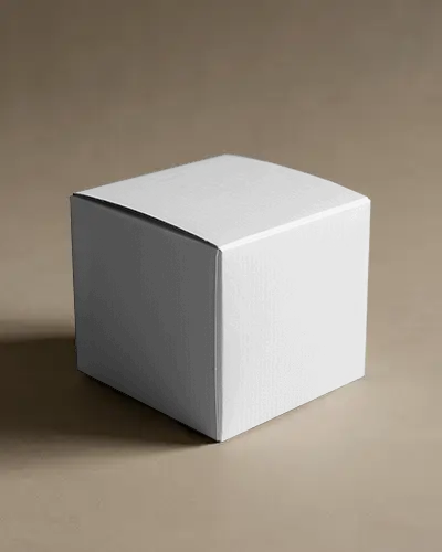 Clean Corrugated Box Mockup With Shadow For Ecommerce Product Packaging