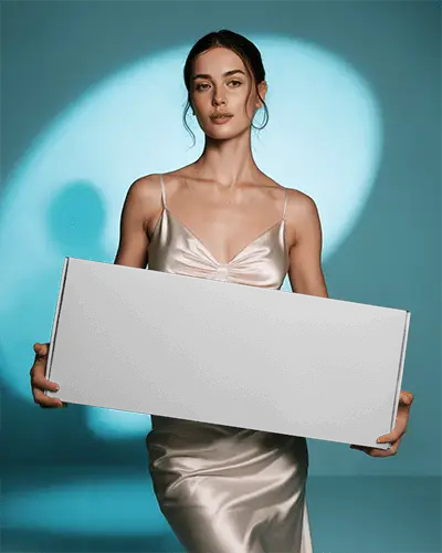 Long Horizontal Box Mockup Showcasing Premium Packaging Design For Shipping And Storage Needs