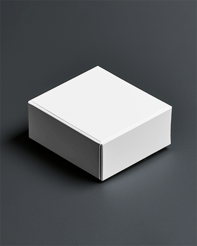 Dark Elegant Box Mockup Small White Packaging On Sleek Black Surface Subtle Lighting Modern And Premium 084