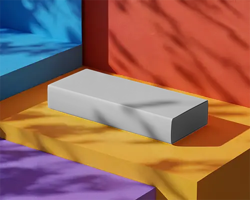 Sleek Minimalist Long Box Mockup With Sharp Edges For Brand Packaging And Product Presentation