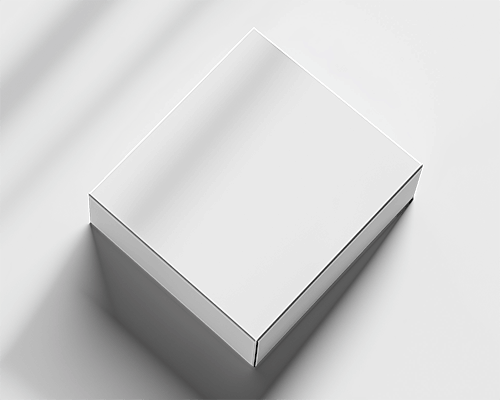 Angled Sunlit Box Mockup White Packaging On Clean Surface With Soft Shadows Minimal And Elegant Presentation 091
