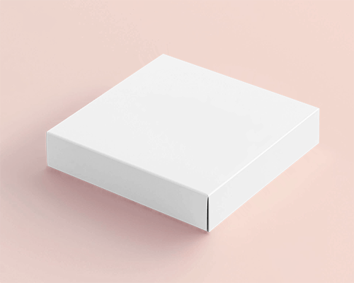 Angled Square Box Mockup Soft Pink Background Clean Minimalist Packaging Design 099