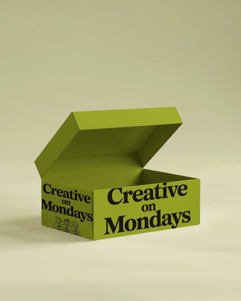 Premium Quality Craft Box Mockup With Detached Lid For Branding And Design Showcase