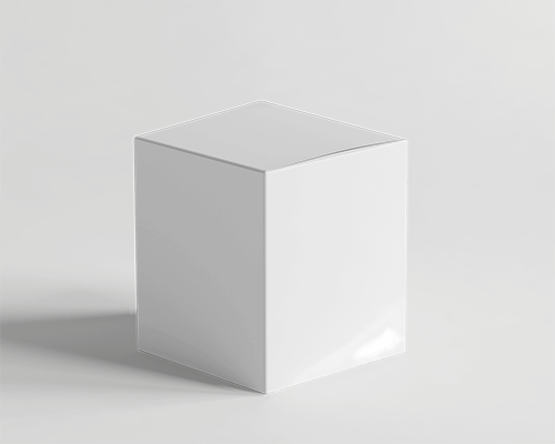 Cube Cardboard Box Mockup For Packaging In A Bright Studio Isometric View