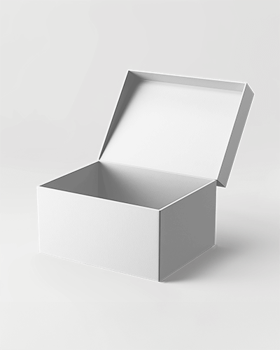 Open Box Mockup For Packaging Design With Two Side Visible