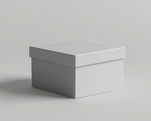 Box With Lid Mockup With Two Sides Visible