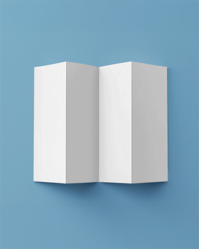 Blue Themed Brochure Mockup With Space For Custom Artwork