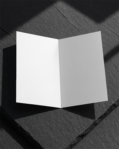 Shadow Textured Floor Brochure Mockup Open Top View With Crisp Folds And Even Lightin