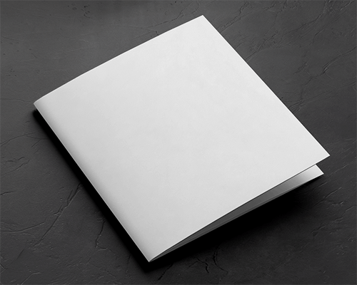 Minimalist Square Brochure Mockup Clean Design On Dark Textured Surface 014