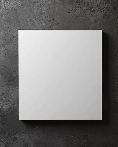 Square Brochure Mockup On Dark Concrete Surface Top View Textured Modern Aesthetic