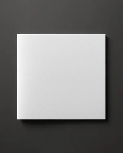 Closed Square Brochure Mockup On Dark Surface With Subtle Light And Shadow