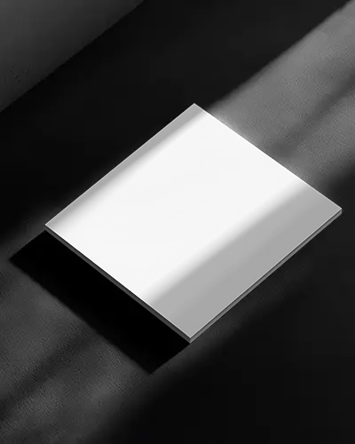 Moody Shadow Lit Brochure Mockup Dark Surface Top Light Streaks Minimal Stylized Aesthetic