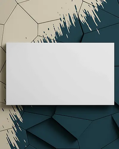 Modern Horizontal Brochure Mockup On 3d Textured Hexagon Background Abstract Splash Effect