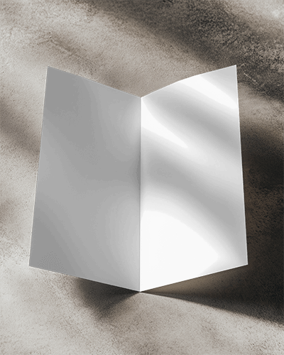 Sunlit Bifold Brochure Mockup On Textured Surface With Dramatic Light And Shadow Play 027