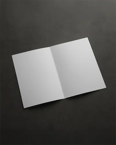 Brochure Mockup Opened On Dark Textured Surface Showing Course Workbook Layout With Modern Typography And Clean Layout For Professional Branding