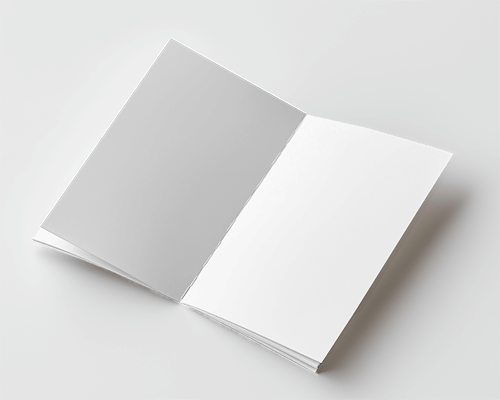 Clean Minimalist Brochure Mockup On Bright White Background With Soft Natural Light 030