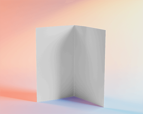 Standing Brochure Mockup With Soft Gradient Background In Warm And Cool Tones Modern And Minimal 032