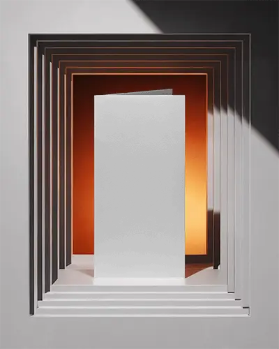 Elegant Stylish Brochure Template Presented In Depth With Shadow Play 0334