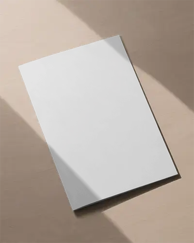 Minimalist Clean Brochure Mockup On Smooth Wooden Surface With Soft Natural Light 0341