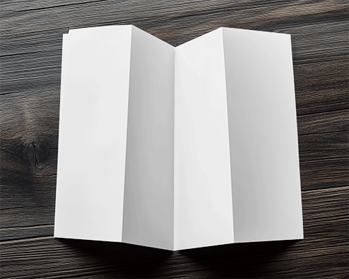 Dark Wood Tri Fold Brochure Mockup With Elegant Lighting And Textured Background 042