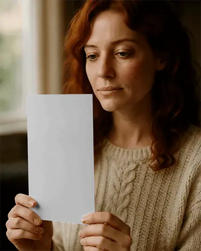 Woman Holding Blank Brochure Mockup For Design Presentation And Promotional Material