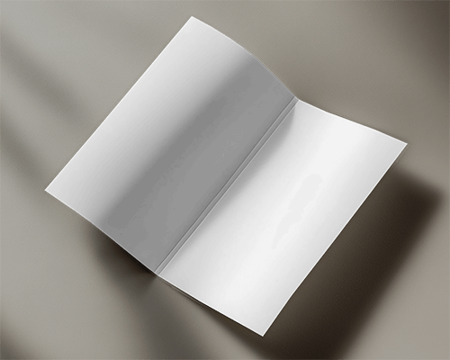 Open Brochure Mockup On Neutral Surface With Soft Shadows And Natural Light 045