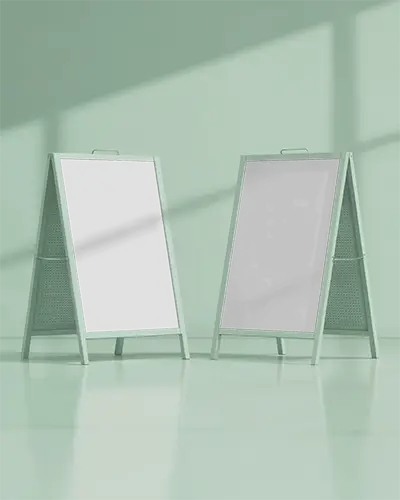 Freestanding Brochure Display Stand Mockup For Retail Marketing And Promotion