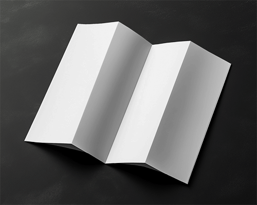 Sleek Tri Fold Brochure Mockup On Dark Leather Surface With Clean Elegant Folds 048
