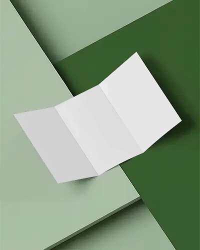 Tri Fold Brochure Mockup Showcasing Folded Leaflet Design For Printing Presentations