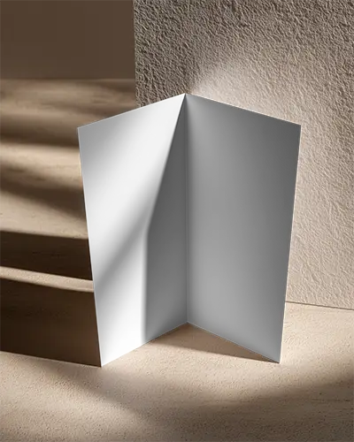 Standing Open Brochure Mockup Display For Marketing Campaigns And Design Presentation