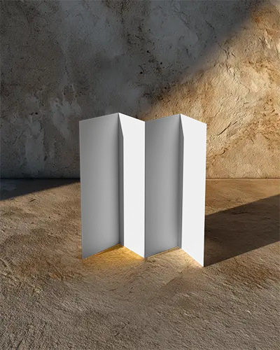 Realistic Folded Brochure Mockup With Shadow On Grunge Textured Background