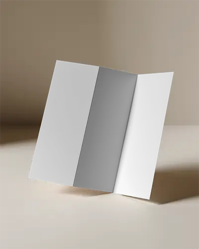 Clean Minimalist Trifold Brochure Mockup For Brand Presentation Or Marketing Purposes