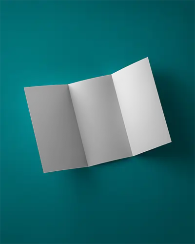 Tri Fold Brochure Mockup On Clean Surface For Professional Marketing And Advertising Brands
