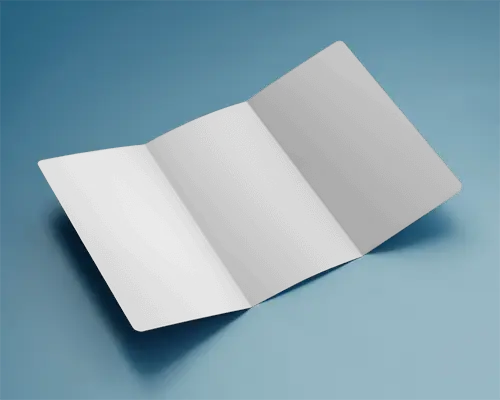 Tri Fold Brochure Mockup With Rounded Corners Showcasing Mockup Design Presentation