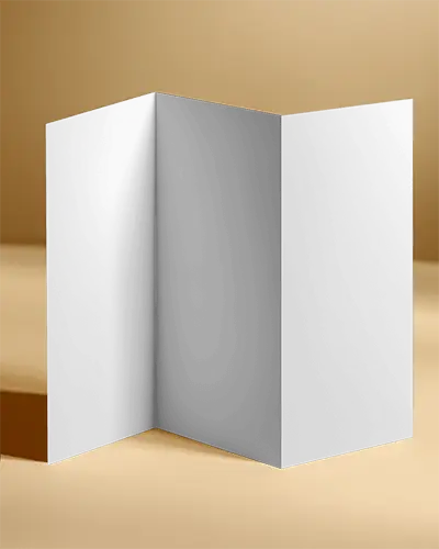 Modern Tri Fold Brochure Mockup Presenting Clean Minimalist Layout For Design Showcase