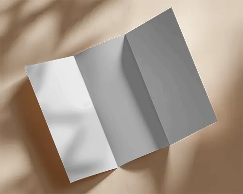 High Resolution Triple Panel Brochure Mockup For Professional Brand Presentation