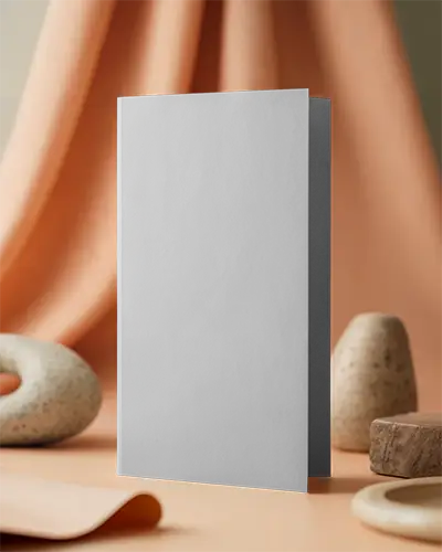 Modern Folded Brochure Mockup Standup Display For Advertising And Promotional Material