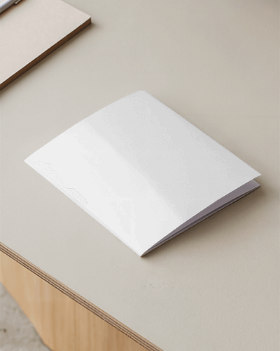 Brochure On Desk Mockup Professional Layout Perfect For Business Presentations