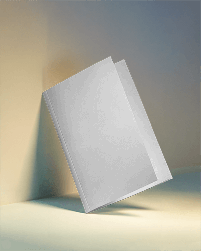 Elevated Brochure Mockup With Soft Gradient Light And Stylish Aura