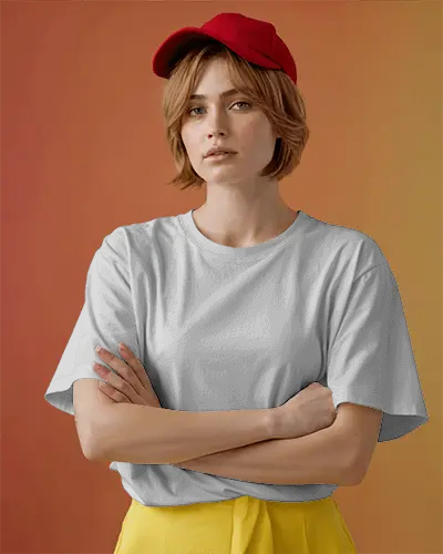 Stylish Comfortable Casual Tshirt Mockup For Women Perfect For Everyday Wear And Layering Outfits