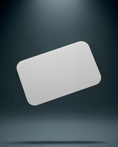 Spotlight Floating Business Card Mockup Floating Dark Background With Subtle Floor Shadow Effect