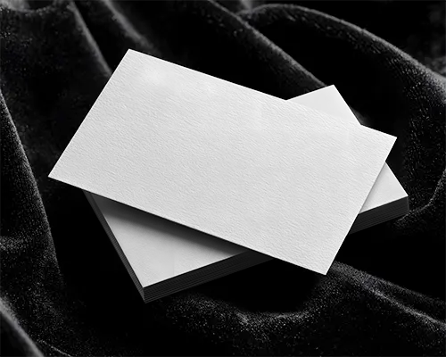 Premium Business Card Mockup On Soft Fabric Background For Branding Showcase