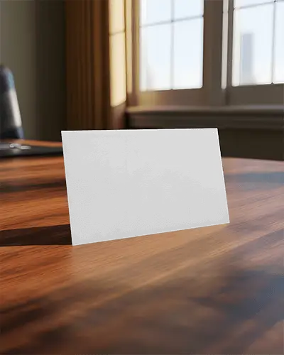 Premium Business Card Mockup With Natural Light For Professional Presentation